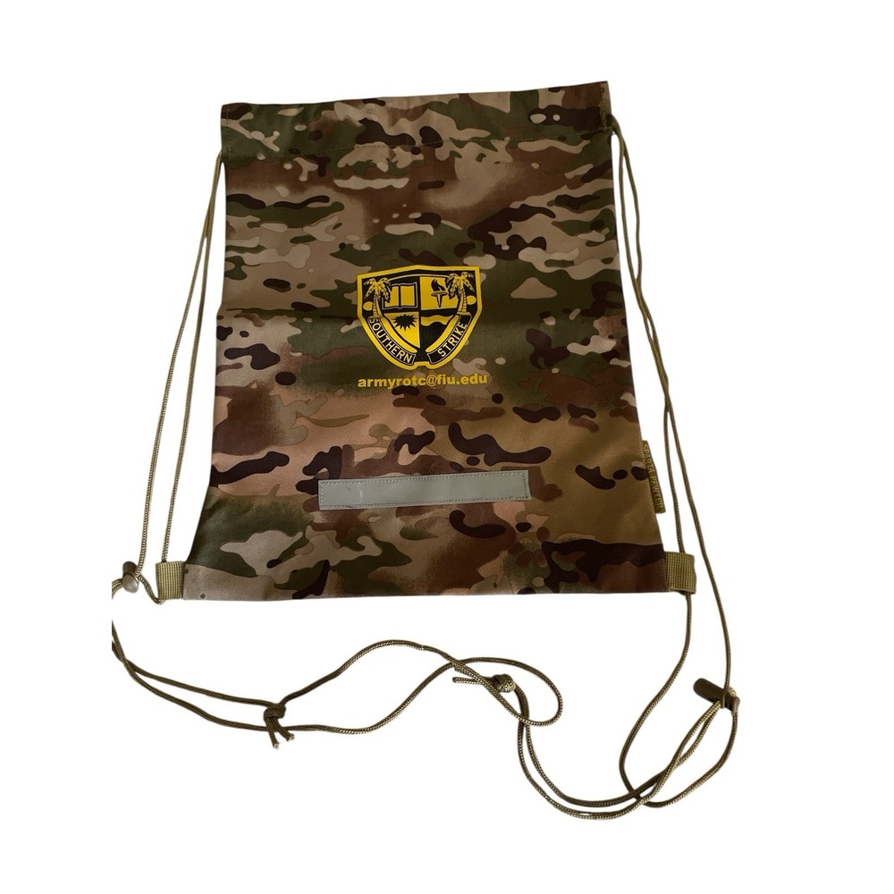 Army ROTC Southern Strike Battalion‎ String Backpack 16"x 13" Camo